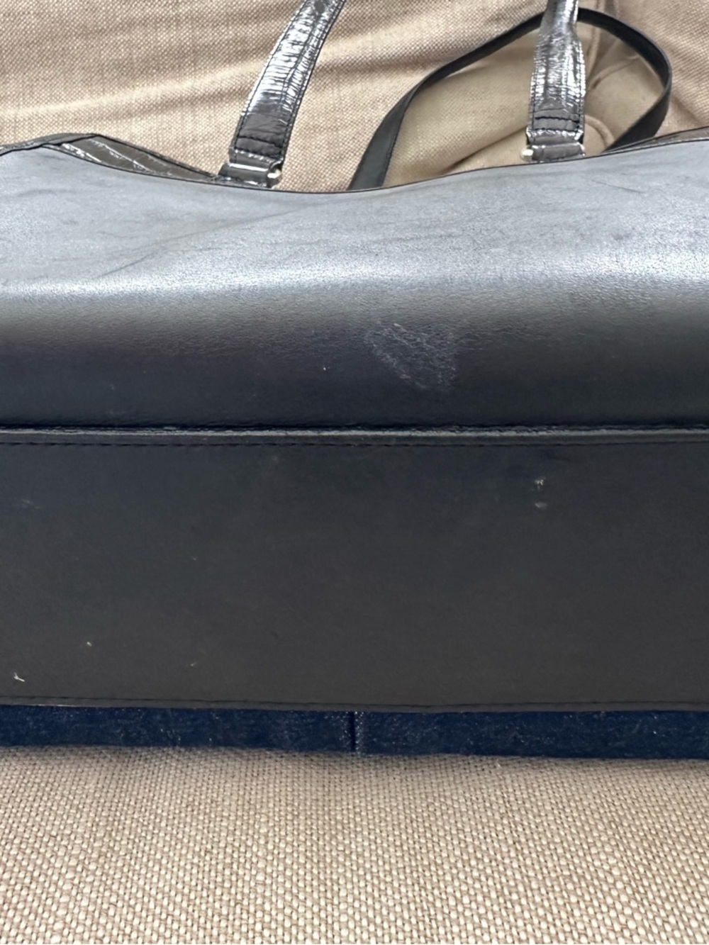 Brighton💙 “Lindsay “ Dark Blue Denim!Black Croc/Leather Tote & Wallet- Vintage - Picture 5 of 13